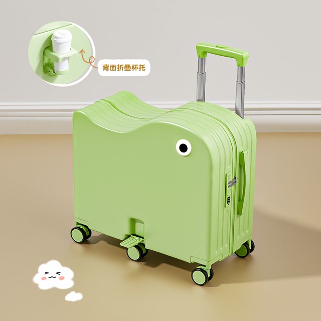 Equipaje de mano con ruedas, maletas, juego de equipaje, equipaje para niños, estudiantes, carrito de 20 ", estuche combinado de viaje, asiento montable