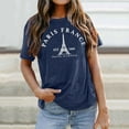 thumbnail image 3 of Paris France Graphic Tees for Women 2026 Summer Casual Short Sleeve Crewneck Travel T Shirts, 3 of 5