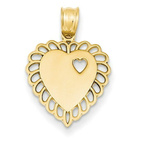 14k Yellow Gold Heart Pendant