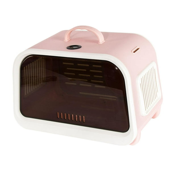 Bolsa de transporte para mascotas, caja portátil para animales pequeños rosa