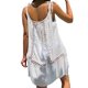 thumbnail image 4 of Las mujeres vestido de playa, correas de espagueti sin espalda ahuecada Sólido Suelta Verano Slip Dress Nituyy Vestido de playa para mujer, 4 of 5