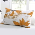 thumbnail image 5 of Orange Spring Floral Throw Pillow Cover 20 x 36 Inch Decorative Pillow Cover Summer Flowers Botanical Vintage Lumbar Pillowcase Seasonal Rectangle Cushion Case for Couch Sofa Bed Living Room, 5 of 7