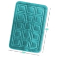 thumbnail image 2 of Clara Clark Bathroom Rugs, Velvet Memory Foam Bath Mat, Ultra Soft Non Slip and Absorbent - Waffled - Large - Teal, 2 of 6
