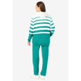 thumbnail image 4 of Woman Within Plus Size Striped Full Zip Jacket Set, 4 of 6
