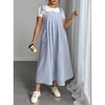 thumbnail image 4 of Vestido de Verano para Mujer, Talla Grande, Informal, Sin Mangas, con Tirantes Finos, para Playa Azul XL, 4 of 8