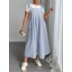 thumbnail image 4 of Vestido de Verano para Mujer, Talla Grande, Informal, Sin Mangas, con Tirantes Finos, para Playa Azul XL, 4 of 8