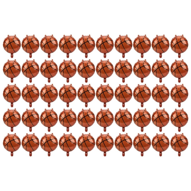 Globos de baloncesto 50 globos de baloncesto de aluminio para fiestas deportivas, decoraciones para fiestas de baloncesto de cumpleaños, máxima comodidad Jadeshay A
