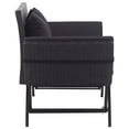 thumbnail image 3 of vidaXL Patio Bench Adjustable with Cushions for Outdoor Garden Poly Rattan, 3 of 9