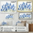 thumbnail image 4 of Designart "Dreamlike Blue Bonnets Minimalism I" Blue Bonnets Floater Framed Wall Art Living Room, 4 of 5