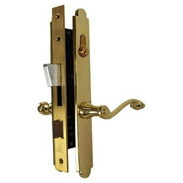 Marks 2750C Polished Brass US3 Mortise Entry Lever Double Cylinder Thinline Right Hand PlateLockfor 1" Doors