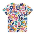 thumbnail image 4 of WTOBBY Children's Fruit Print Short Sleeve T-Shirt Top with Round Neck - Casual Toddler Shirt for Girls and Boys, Perfect for Playtime and School,Royal Blue 150, 4 of 5