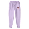 thumbnail image 4 of Sweatsuits for Women 2 Piece Jesus Letter Print Christian Long Sleeve Hooded Sweatshirt and Sweatpants Fall Fashion Clothing Casual Track Suits, 4 of 6