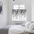 thumbnail image 4 of Grey Eucalyptus Kitchen Curtains 72 Inch Length, Gradient Retro Watercolor Leaves Grommet Top Bedroom Living Room Curtains, Light Filtering Cafe Curtain Drapes 2 Panels Set 104''x72'', 4 of 9