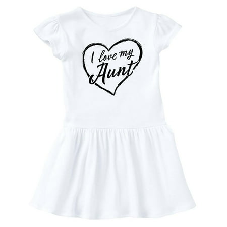 

Inktastic I Love My Aunt in Black Chalk Heart Gift Baby Girl Dress