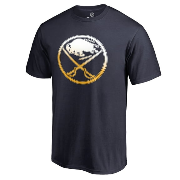 Men's Navy Buffalo Sabres Gradient Logo T-Shirt