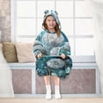 thumbnail image 7 of BZSMCE Wearable Blanket Hoodie Fashion Dandelion Dreams in Cool Hues Home Wear, 7 of 7