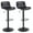 Black, variant on AmeriHome 2 Piece Plastic Adjustable Height Solid White Full Back Bar Stool