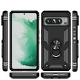 thumbnail image 2 of For Google Pixel 9 Pro XL Case ,Heavy Duty Shockproof Body Phone Cover Built in Metal Rotated Magnetic Ring Holder Kickstand,Dual Layer Military-Grade Drop protection,Black, 2 of 7