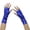 Blue, variant on Ljudmp Womens Shiny Metallic Half Finger Gloves Fingerless Opera Gloves with Thumb Hole for Rave Party Costume Performances Wedding Evening Black