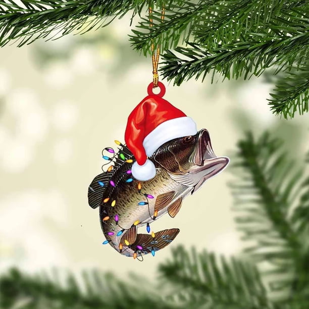 Lubina verde personalizada, adornos de Navidad planos 2D, decoraciones para árboles, vista trasera, bola de cristal Orb colgante, 2 bolas