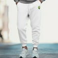 thumbnail image 5 of Dalix Alien Embroidered Jogger Pant Soft Fleece Relaxed Fit Lounge Mens in White XL X-Large, 5 of 5