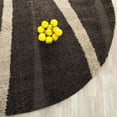 thumbnail image 5 of SAFAVIEH Florida Ellen Abstract Shag Area Rug, Dark Brown/Beige, 5' x 5' Round, 5 of 9