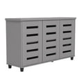 thumbnail image 2 of Home Furniture Indoor or Outdoor 27.4"H X 45.6"W Cool Grey Wood Shoe Cabinet with Ultrafast Assembly, 2 of 7
