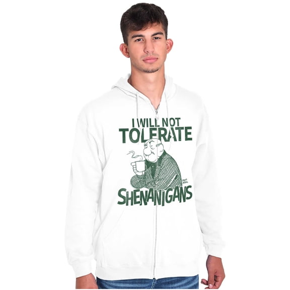 Vintage Cartoon No Shenanigans Zip Hoodie Sweatshirt Men Brisco Brands M