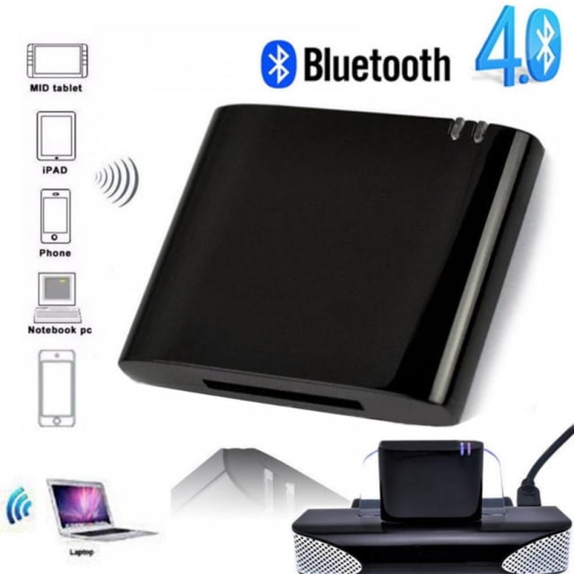 Wireless Bluetooth Adapter Stereo Bluetooth 4.1 Music Receiver Audio Adapter for iPod 30 Pin Dock Speaker