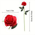 thumbnail image 2 of 10 exquisitas rosas artificiales con tallo, rosas de seda simuladas con apariencia realista, ideales for centros de mesa de ramos de novia, decoración floral y decoración del hogar for bodas., 2 of 6