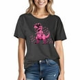 thumbnail image 2 of Drses ‌‌‌‌‌‌‌‌‌‌‌‌Women's Breast Cancer Awareness Tee | Pink Ribbon Warrior Survivor T-Shirt Short Sleeved Round Neck Top, 2 of 3