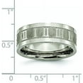 thumbnail image 6 of Chisel Titanium Satin Center 8.2mm Roman Numerals Flat Band - Ring Size 7.0, 6 of 8