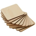 thumbnail image 1 of 10pcs Natural Rustic Unpainted Wooden Plaque Modeling Embellishments 6cm 60x60mm 10 Pieces, 1 of 10