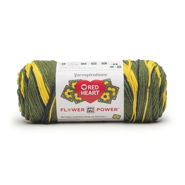 Red Heart® All In One Flower Power™ #4 Worsted (Medium) Acrylic Yarn, 8.8oz/250g 417 Yards