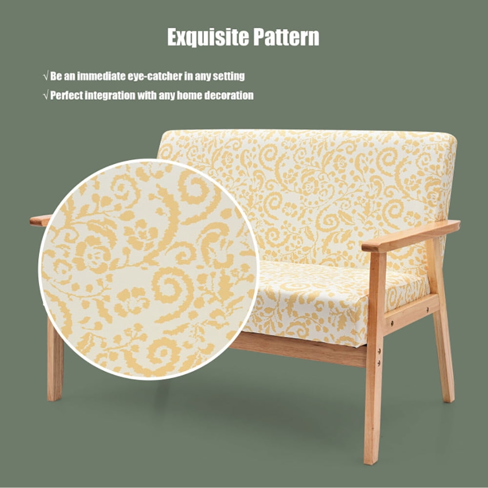 Finihen Loveseat Sofa, 2 Seater Cushioned Couch for Small Spaces, Modern Fabric Loveseat Sofa Couch Upholstered 2-Seat Armchair, for Living Room, Bedroom, 2 seat, Yellow Finihen Loveseat Sofa, 2 Seater Cushioned Couch for Small Spaces, Modern Fabric Loveseat Sofa Couch Upholstered 2-Seat Armchair, for Living Room, Bedroom, 2 seat, Yellow