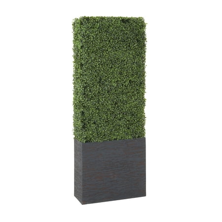 Decmode Natural 66 X 29 Inch Resin Decorative Boxwood Hedge, Green