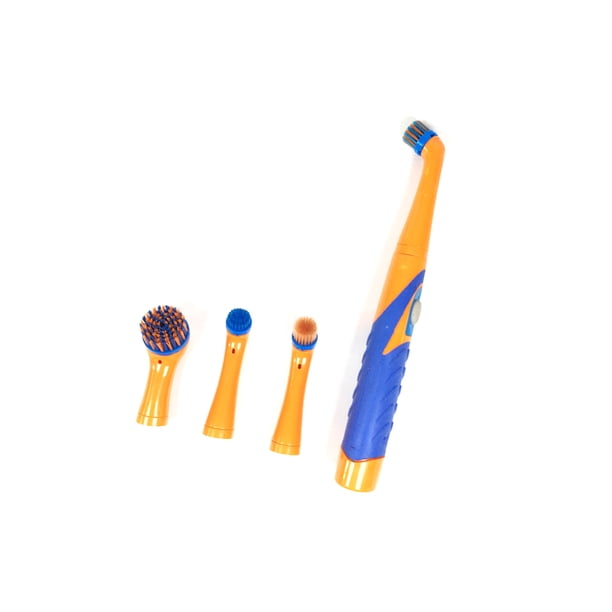 Cepillo de limpieza eléctrico profesional, depurador sónico potente, pieza de limpieza de polvo, depurador eléctrico cómodo, cocina y baño Suministros de limpieza para el hogar Naranja/Azul Naiovety HA023989-02