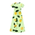 thumbnail image 3 of BFHHYA Girls Short Sleeve Maxi Dress Teens Fashion Print Loose Flowy Dress Summer Beach Boho Tshirt with Pockets Size 4-14 Y, 3 of 8