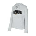 thumbnail image 3 of Men's Concepts Sport  White/Gray Purdue Boilermakers French Terry Striped V-Neck Pullover Hoodie, 3 of 4