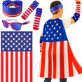 thumbnail image 2 of Conjunto de Disfraz TMKEFFC Bandera Americana 4 de Julio para Adultos con Capa, 2 of 7