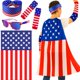 thumbnail image 2 of Conjunto de Disfraz TMKEFFC Bandera Americana 4 de Julio para Adultos con Capa, 2 of 7