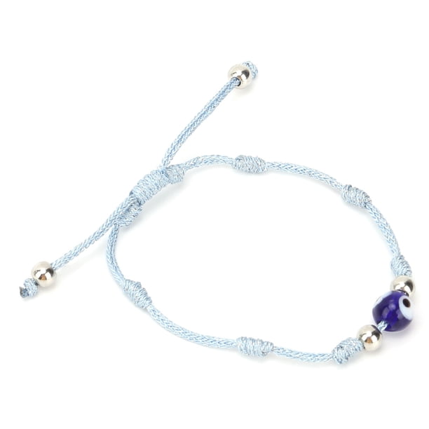 Pulsera Roja, Pulsera De Hilo Tejida A Mano Con Hilo De Ojo Azul Ajustable Para Parejas Para Amantes