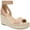 Pink, variant on Womens Pink 1" Platform Goring Ankle Strap Padded Cohjo Round Toe Wedge Zip-Up Espadrille Shoes 8 M