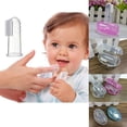 thumbnail image 2 of Baby Silicone Finger Toothbrush with Box Toddler Convenient Durable Portable Transparent Train Toothbrush, 2 of 5