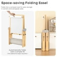 thumbnail image 5 of Wood Folding Art Easel for Kids, Double-sided Magnetic Whiteboard & Chalkboard, Adjustable Height Wooden Drawing Board, Educational Gift for Boys and Girls, 5 of 11