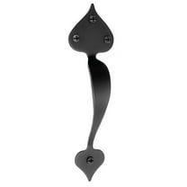 Acorn APEBP 8-3/4'' Long Smooth Iron Heart Door Pull - Black
