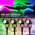 thumbnail image 3 of Lámpara LED inteligente para jardín con Bluetooth RGB, control por aplicación, resistente al agua, 16 millones de colores, para exteriores, patio, césped, 3 of 5