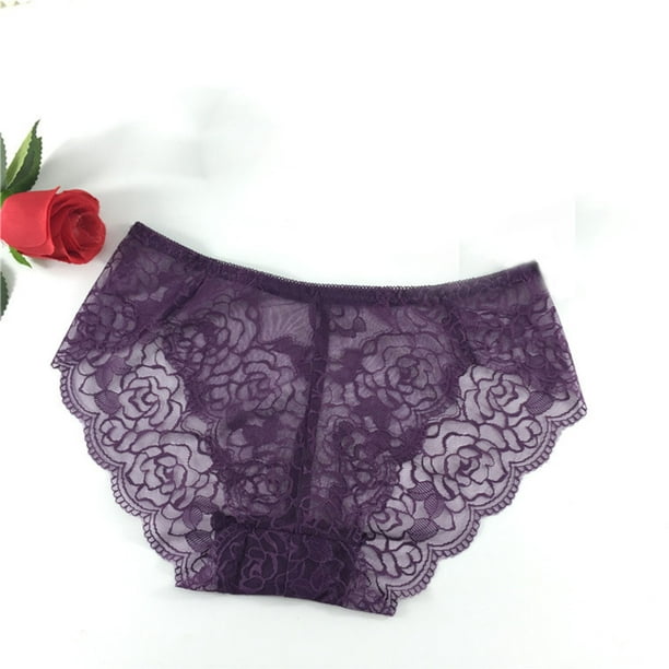 Lingerie For Women Women's Essentials Stretch Bikini Panty Lace Trim 7  Colors Comfy Underwear Underwear Women 