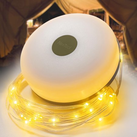 Camping Lights String Christmas: Outdoor String Light with 5 Lighting Modes - Quick 30s Recovery Durable and Waterproof - USB Charging - Portable Camping Lights for Yard/Hiking (32.8ft)