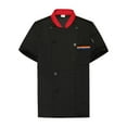 thumbnail image 2 of Chaqueta de manga corta, cómoda y transpirable para cocina, restaurante, catering , negro, M Sunnimix Chaquetas de cocinero, 2 of 8